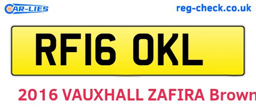 RF16OKL are the vehicle registration plates.