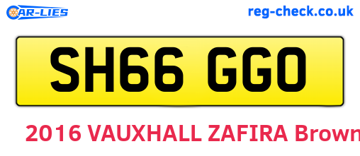 SH66GGO are the vehicle registration plates.