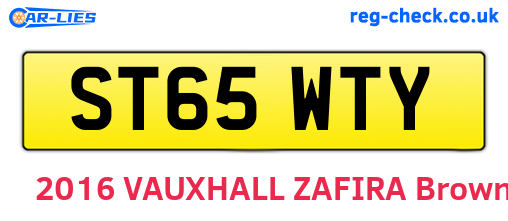 ST65WTY are the vehicle registration plates.