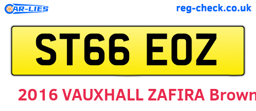 ST66EOZ are the vehicle registration plates.