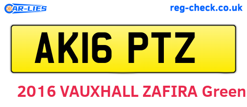 AK16PTZ are the vehicle registration plates.