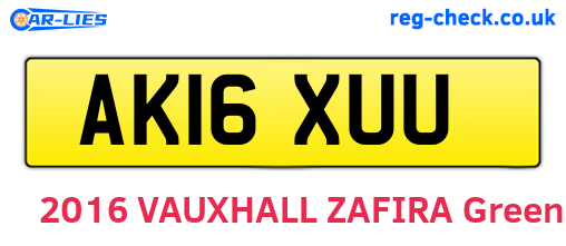 AK16XUU are the vehicle registration plates.