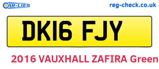 DK16FJY are the vehicle registration plates.
