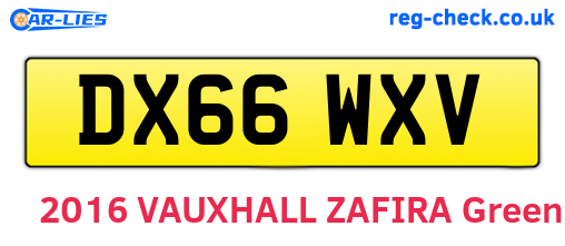 DX66WXV are the vehicle registration plates.