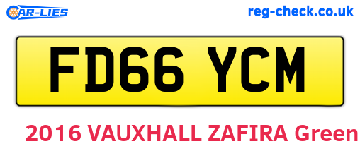 FD66YCM are the vehicle registration plates.