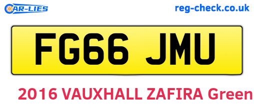 FG66JMU are the vehicle registration plates.