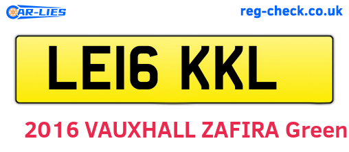 LE16KKL are the vehicle registration plates.