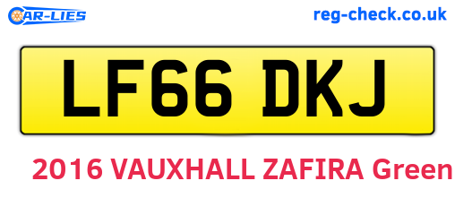 LF66DKJ are the vehicle registration plates.