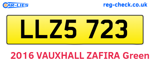 LLZ5723 are the vehicle registration plates.