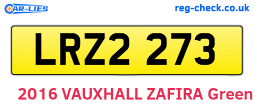 LRZ2273 are the vehicle registration plates.