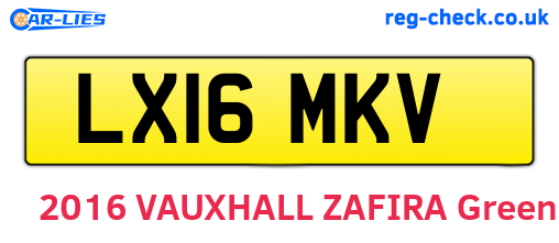 LX16MKV are the vehicle registration plates.
