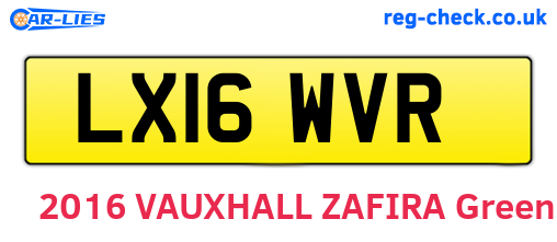 LX16WVR are the vehicle registration plates.