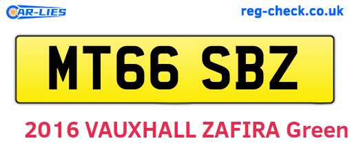 MT66SBZ are the vehicle registration plates.