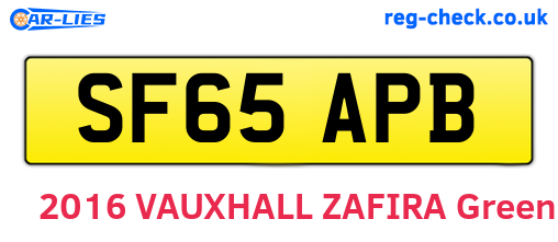 SF65APB are the vehicle registration plates.