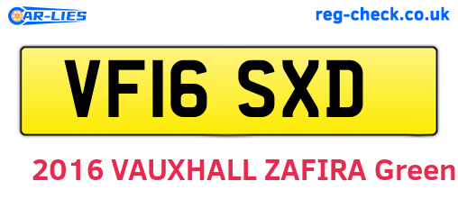 VF16SXD are the vehicle registration plates.