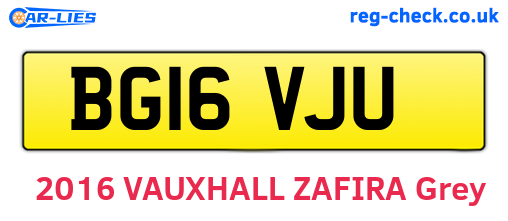 BG16VJU are the vehicle registration plates.