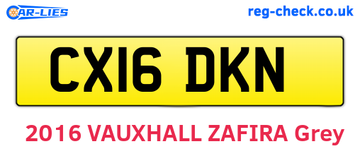 CX16DKN are the vehicle registration plates.