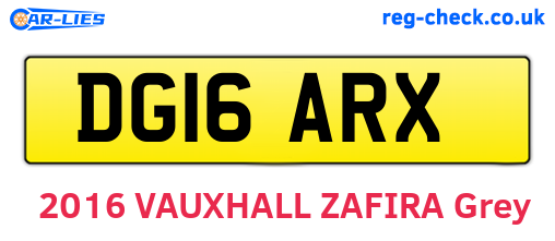 DG16ARX are the vehicle registration plates.