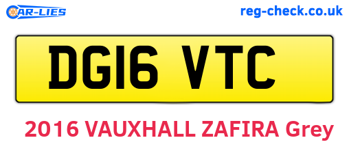 DG16VTC are the vehicle registration plates.