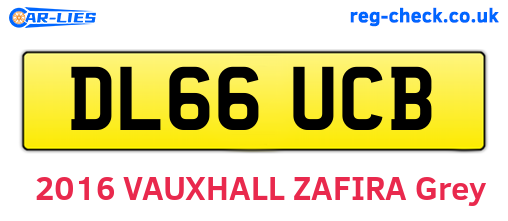 DL66UCB are the vehicle registration plates.