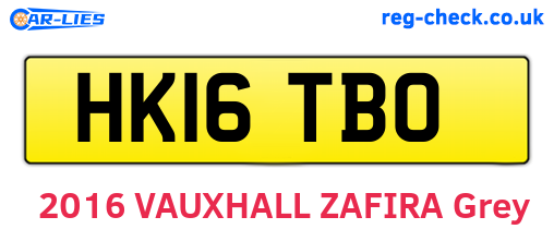 HK16TBO are the vehicle registration plates.