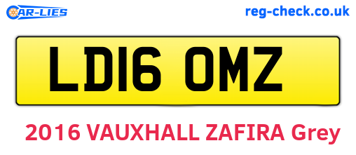 LD16OMZ are the vehicle registration plates.