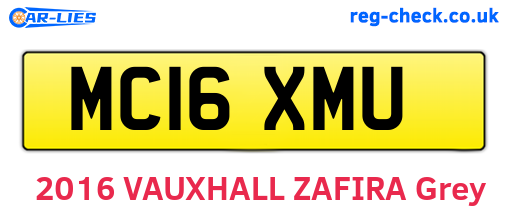 MC16XMU are the vehicle registration plates.