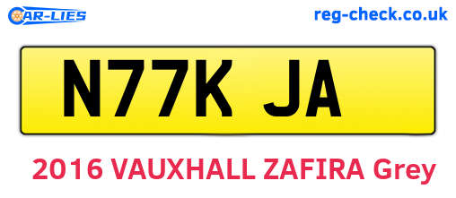 N77KJA are the vehicle registration plates.