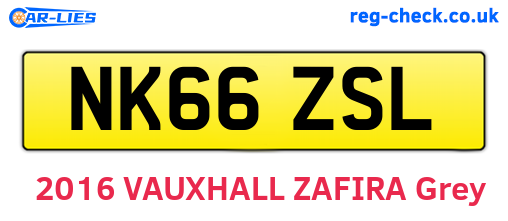 NK66ZSL are the vehicle registration plates.