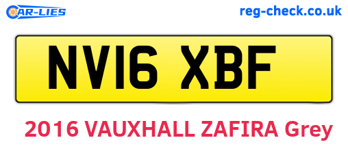 NV16XBF are the vehicle registration plates.