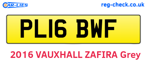 PL16BWF are the vehicle registration plates.