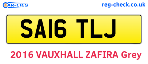 SA16TLJ are the vehicle registration plates.