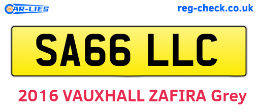 SA66LLC are the vehicle registration plates.