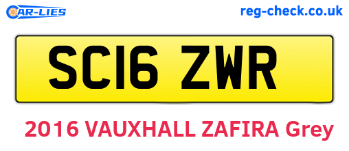 SC16ZWR are the vehicle registration plates.