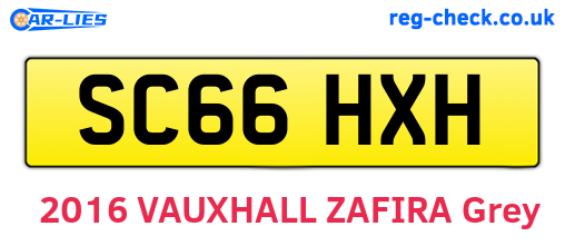 SC66HXH are the vehicle registration plates.