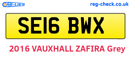 SE16BWX are the vehicle registration plates.