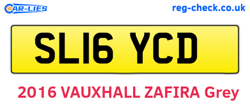 SL16YCD are the vehicle registration plates.