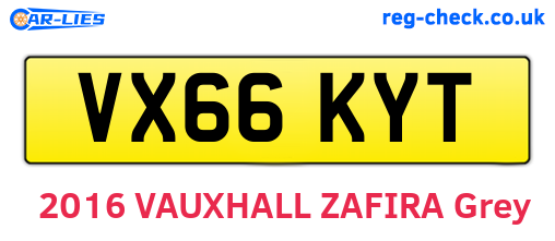 VX66KYT are the vehicle registration plates.