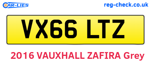 VX66LTZ are the vehicle registration plates.