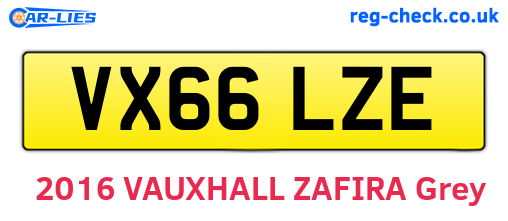 VX66LZE are the vehicle registration plates.