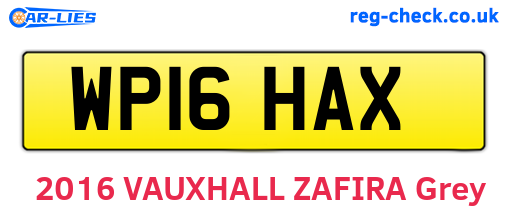 WP16HAX are the vehicle registration plates.