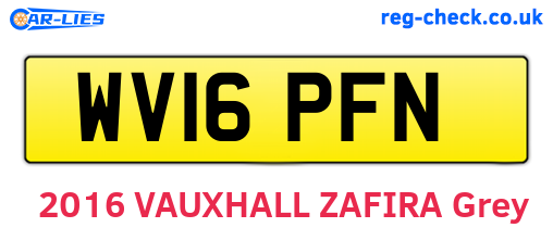 WV16PFN are the vehicle registration plates.