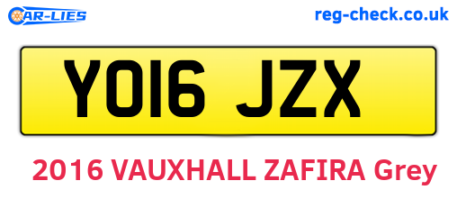 YO16JZX are the vehicle registration plates.