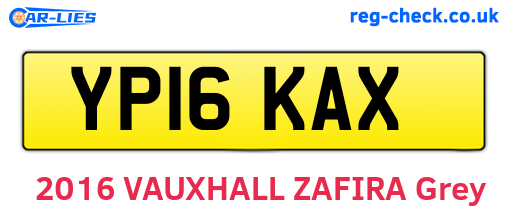 YP16KAX are the vehicle registration plates.
