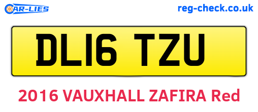 DL16TZU are the vehicle registration plates.