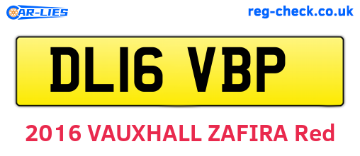 DL16VBP are the vehicle registration plates.