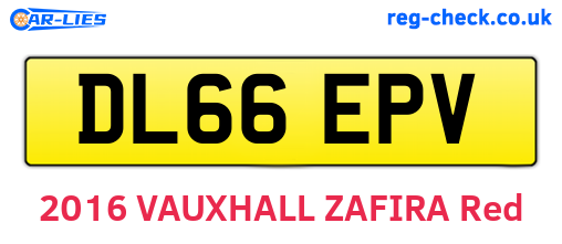 DL66EPV are the vehicle registration plates.
