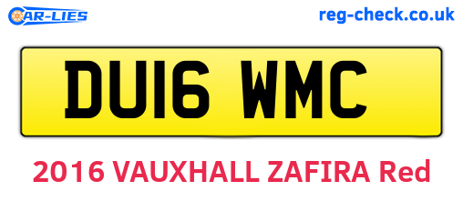 DU16WMC are the vehicle registration plates.