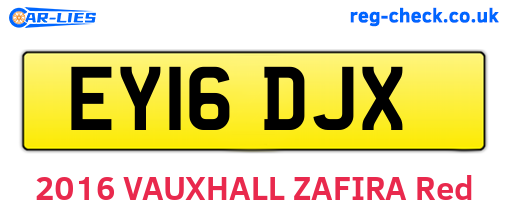 EY16DJX are the vehicle registration plates.