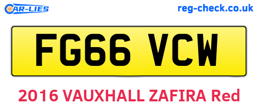 FG66VCW are the vehicle registration plates.